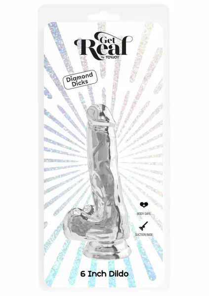 TOYJOY Get Real Clear Dildo TPE 16 cm - Transparent, Flexible Model