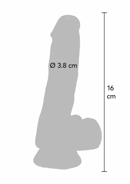 TOYJOY Get Real Clear Dildo TPE 16 cm - Transparent, Flexible Model