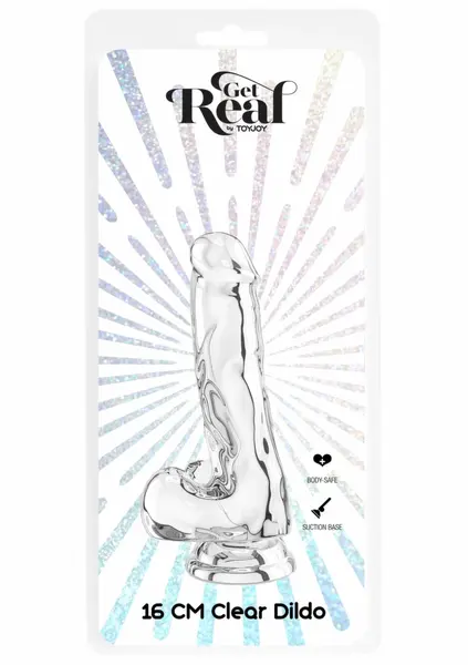 TOYJOY Get Real Clear Dildo TPE 16 cm - Transparent, Flexible Model