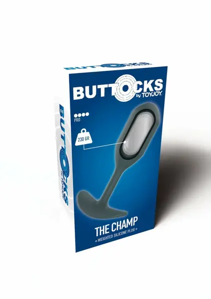 ToyJoy The Champ Silicone Weighted Plug 230g, 13cm, Black
