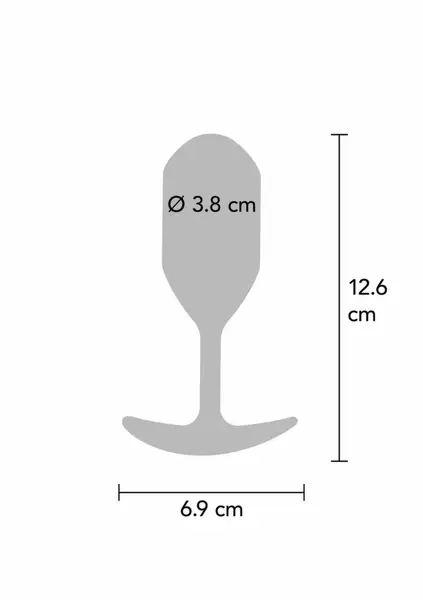 ToyJoy The Champ Silicone Weighted Plug 230g, 13cm, Black