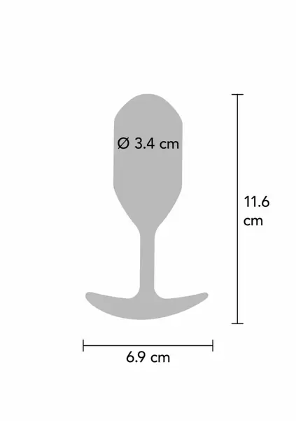 ToyJoy The Athlete Silicone Weighted Plug 12cm 230g Black
