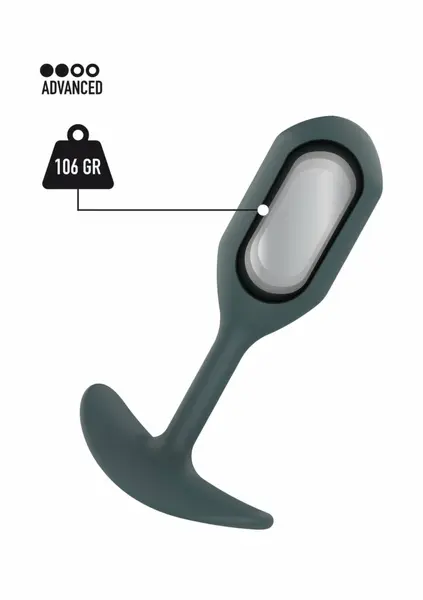 ToyJoy The Player Silicone Weighted Plug 106g Black 11cm