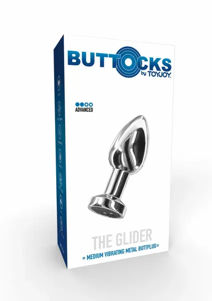 TOYJOY The Glider Vibrating Plug Medium Stainless Steel 7 Modes