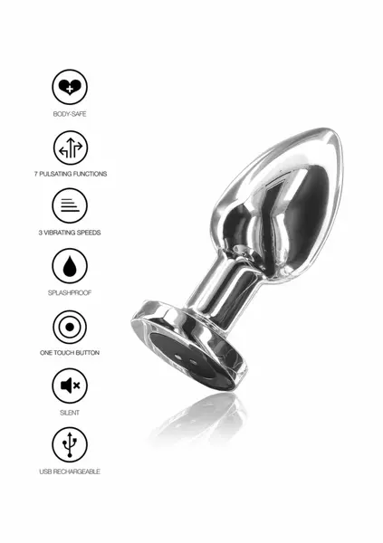 TOYJOY The Glider Vibrating Plug Medium Stainless Steel 7 Modes