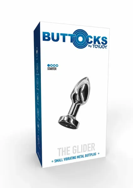 TOYJOY The Glider Vibrating Plug Small Stainless Steel 7 Modes USB