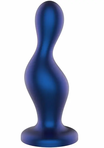 TOYJOY The Hitter Metal Blue Silicone Anal Plug - Tapered Base Design