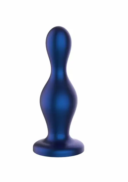 TOYJOY The Hitter Metal Blue Silicone Anal Plug - Tapered Base Design
