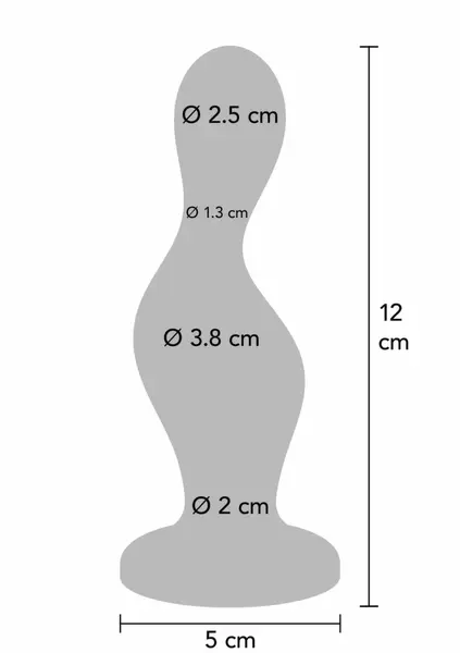 TOYJOY The Hitter Metal Blue Silicone Anal Plug - Tapered Base Design