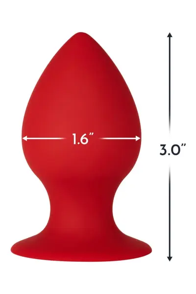 FORTO F-98 Cone Small Red Premium Silicone Plug with Suction Base