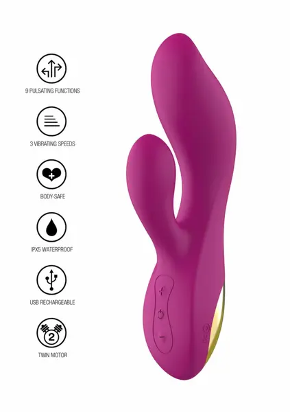 TOYJOY Freya Rumble Vibrator Designer Edition Twin Motor Pink