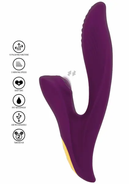 ToyJoy Athena Tapping Sensation Vibrator Dual Motor Silicone Waterproof