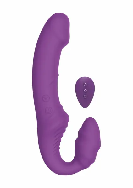 ToyJoy Nymphea Strapless Vibrating Couple Device, Remote, Silicone, USB, Pink