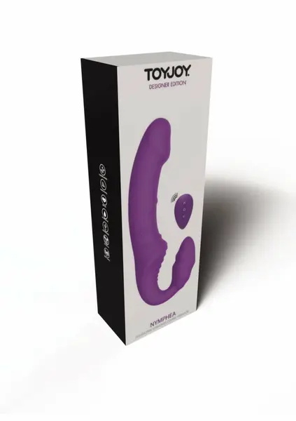 ToyJoy Nymphea Strapless Vibrating Couple Device, Remote, Silicone, USB, Pink