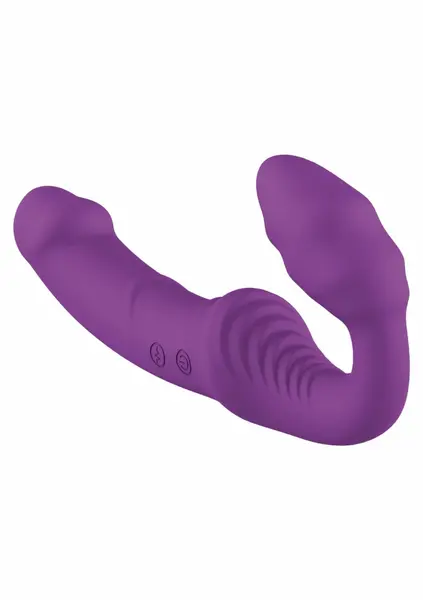 ToyJoy Nymphea Strapless Vibrating Couple Device, Remote, Silicone, USB, Pink