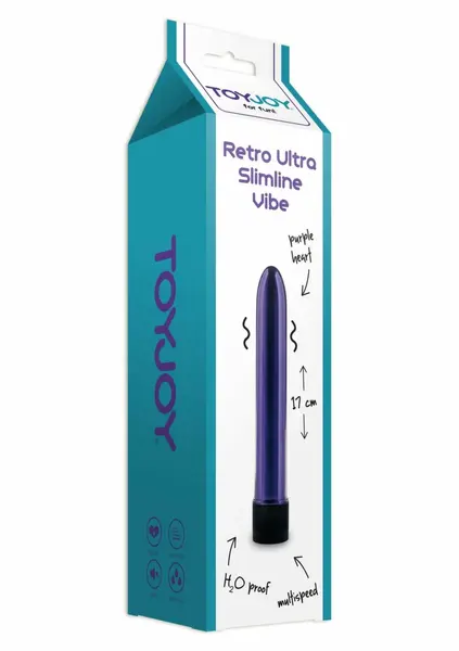 ToyJoy Retro Ultra Slimline Vibrator - Compact Precision Model, Silver Finish