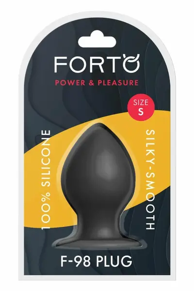 FORTO F-98 Cone Small Black Premium Silicone Plug with Suction Base