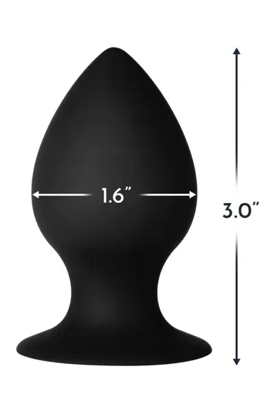 FORTO F-98 Cone Small Black Premium Silicone Plug with Suction Base