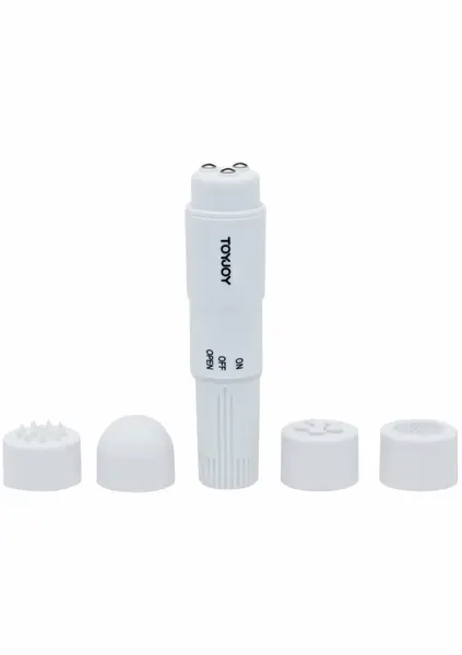 ToyJoy Pocket Rocket Compact Multi-Cap Intimate Stimulator 4 Textures