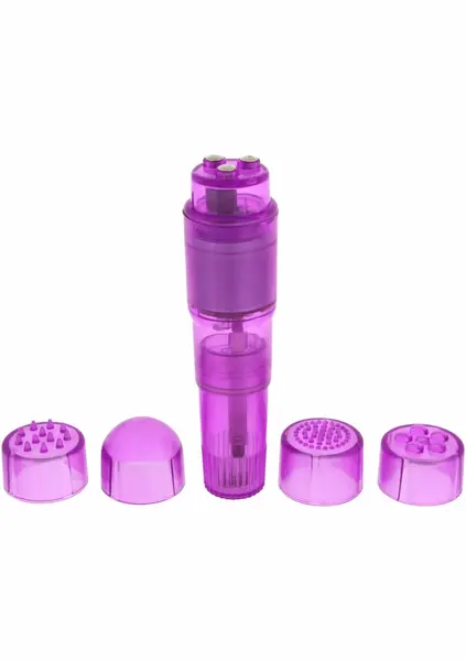 ToyJoy Pocket Rocket Compact Multi-Texture Intimate Device 4 Caps