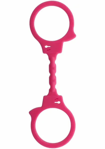 ToyJoy Stretchy Fun Cuffs Silicone Flexible Hand Restraints Black