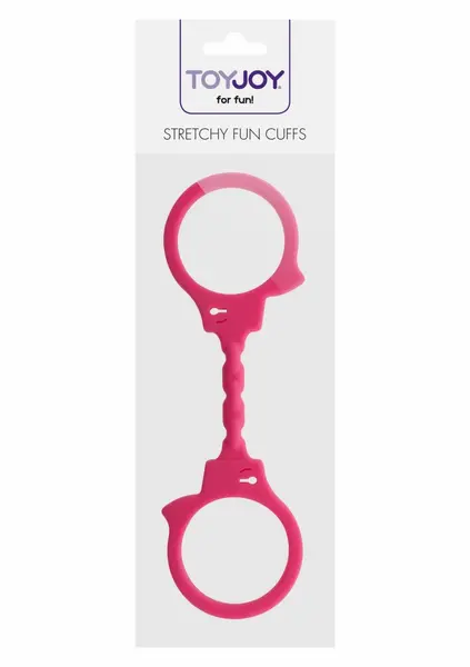 ToyJoy Stretchy Fun Cuffs Silicone Flexible Hand Restraints Black