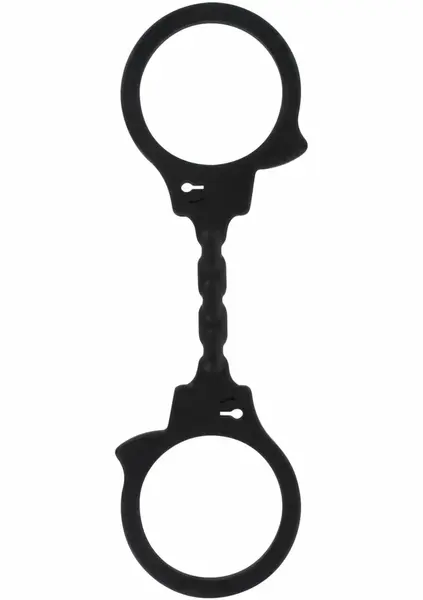 ToyJoy Stretchy Fun Cuffs Silicone Flexible Restraint System Black
