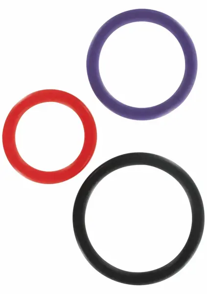 ToyJoy Triple Rings Multicolor 3 pcs Set - Flexible Silicone System