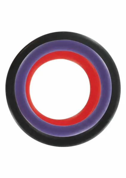 ToyJoy Triple Rings Multicolor 3 pcs Set - Flexible Silicone System