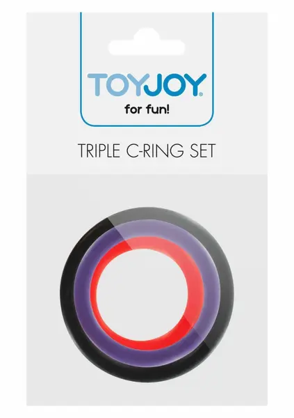ToyJoy Triple Rings Multicolor 3 pcs Set - Flexible Silicone System