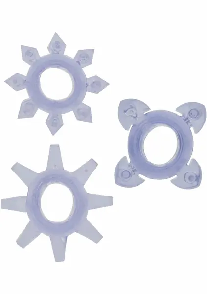 ToyJoy Tickle C-Rings Set - Flexible TPR, 3 Sizes, Smooth & Textured Design