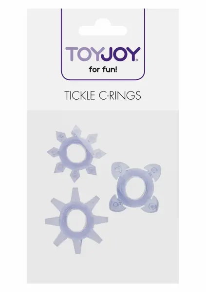 ToyJoy Tickle C-Rings Set - Flexible TPR, 3 Sizes, Smooth & Textured Design