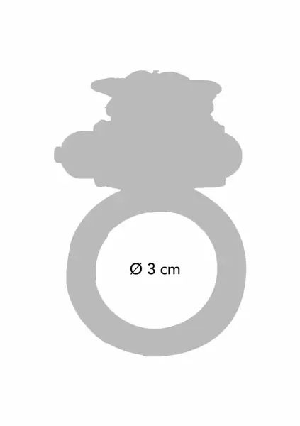 ToyJoy Flutter Ring Vibrating Silicone Intimate Device Black Adjustable
