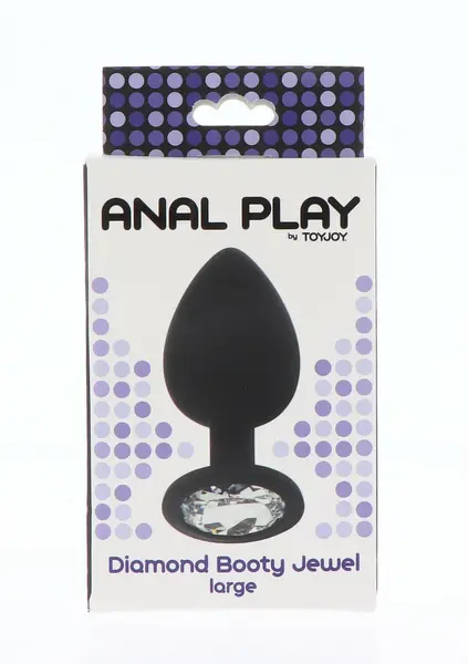 TOYJOY Diamond Booty Jewel Large Silicone Plug with Gemstone Accent