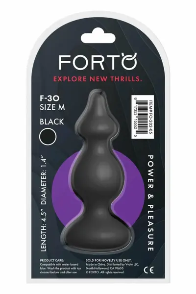 FORTO F-30 POINTER Medium Black Premium Silicone Bead System