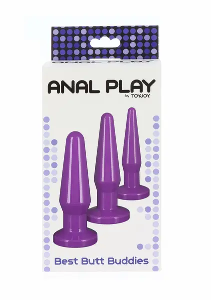 TOYJOY Best Butt Buddies Set - 3-Piece TPE Anal Plug Collection