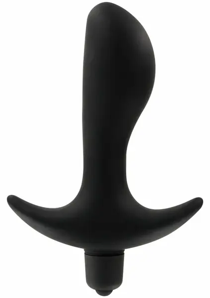 TOYJOY Private Dancer Silicone Vibrating Plug with Flared Base Black