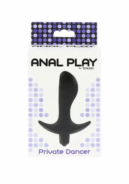 TOYJOY Private Dancer Silicone Vibrating Plug with Flared Base Black