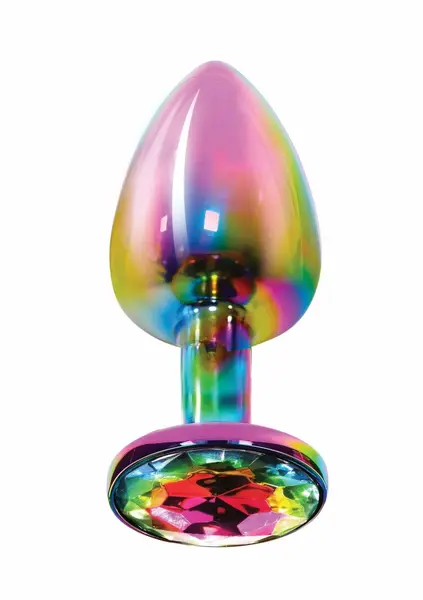 TOYJOY Twilight Booty Jewel Medium Aluminium Plug with Rainbow Gem