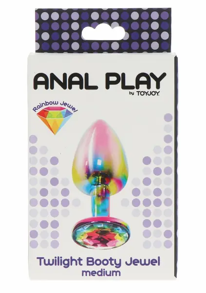 TOYJOY Twilight Booty Jewel Medium Aluminium Plug with Rainbow Gem