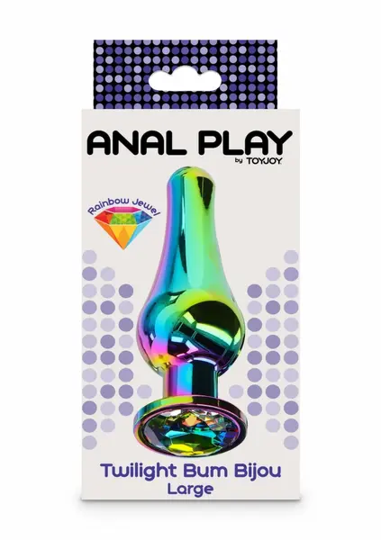 TOYJOY Twilight Bum Bijou Large Aluminium Plug with Rainbow Jewel