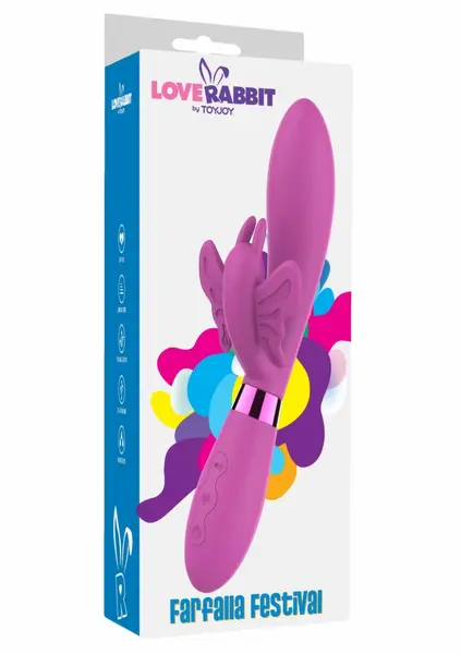 TOYJOY Farfalla Festival Vibrator Silicone USB 7 Modes Purple