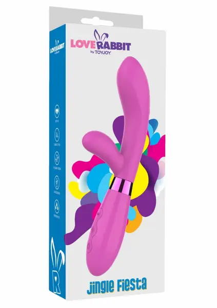 TOYJOY Jingle Fiesta Vibrator Silicone USB 7 Modes Pink