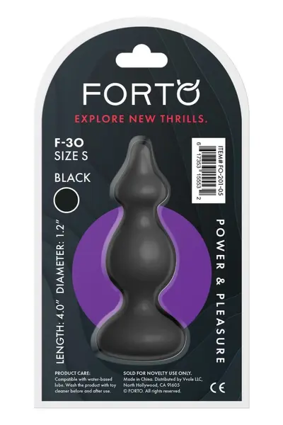 FORTO F-30 POINTER Small Black Premium Silicone Bead Model