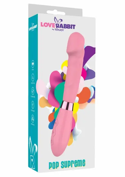 TOYJOY Pop Supreme Vibrator Silicone USB Rechargeable Pink