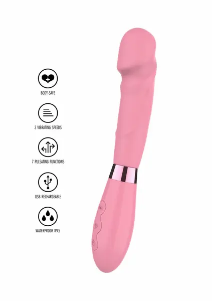 TOYJOY Pop Supreme Vibrator Silicone USB Rechargeable Pink