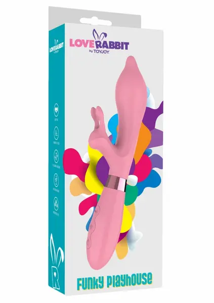 TOYJOY Funky Playhouse Vibrator Silicone 7 Modes USB Purple