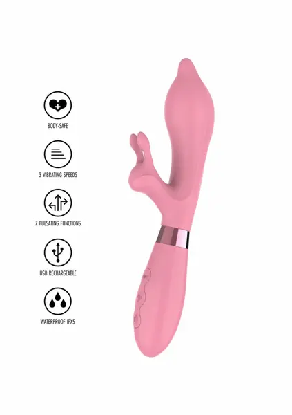 TOYJOY Funky Playhouse Vibrator Silicone 7 Modes USB Purple