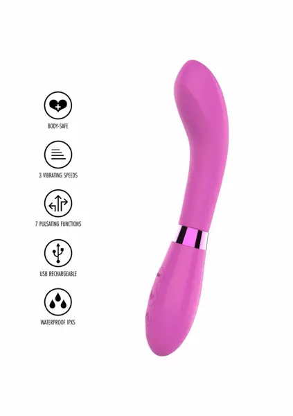 TOYJOY Milkshake Dance Vibrator Flexible Silicone USB Rechargeable Pink