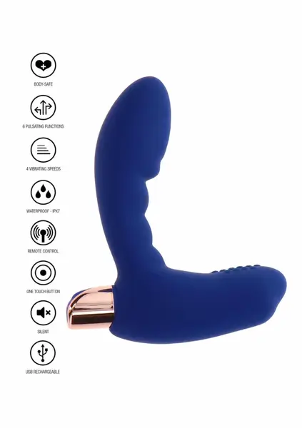 TOYJOY The Heroic P-Spot Vibrating Anal Plug with Remote, Black
